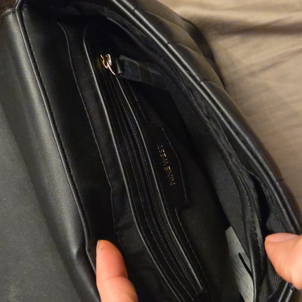 Nine West Black Quilted Purse. - Picture 5 of 5